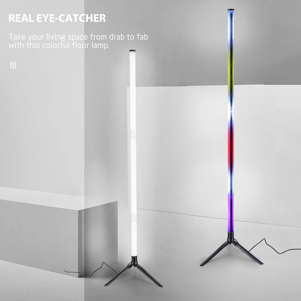 New 5w Floor Standing Lamp Nordic Modern Atmosphere Night Light Led Standing Corner Floor Lamp Rgb PC Adjustable Vertical Simple