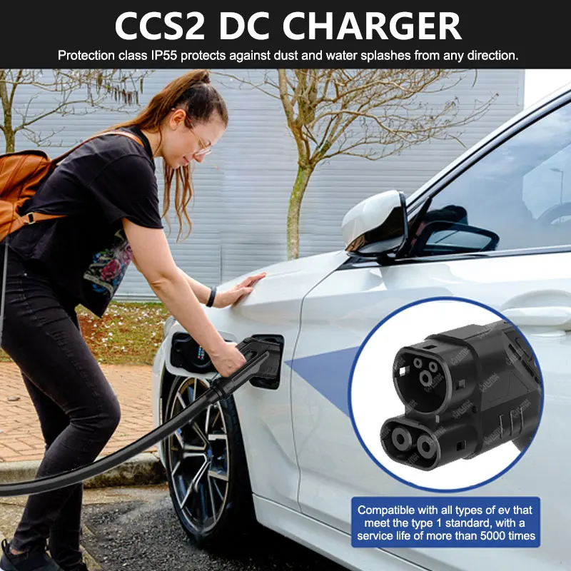 fast charging gun cable CCS2 40A 80A DC EV charging ccs 2 plug gun for European car