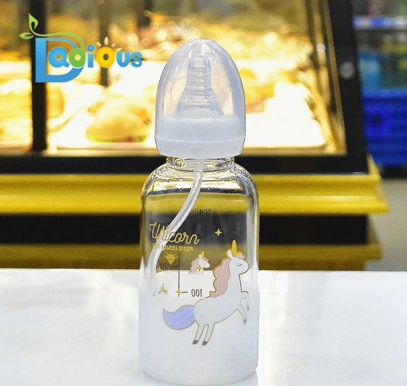 Wonderful Unicorn ABDL Bottle Glass Adult Baby Bottle for Feeding