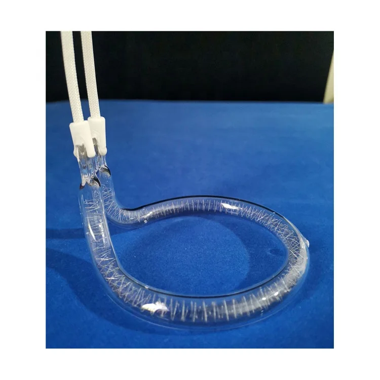 Высококачественная термостойкая прозрачная стеклянная кварцевая углеволоконная нагревательная трубка на заказ
