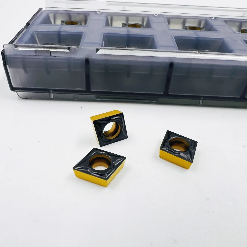 Sandviks 10 шт. карбидные лезвия CCMT060202 CCMT060204 CCMT060208 режущие инструменты CNC токарные вставки