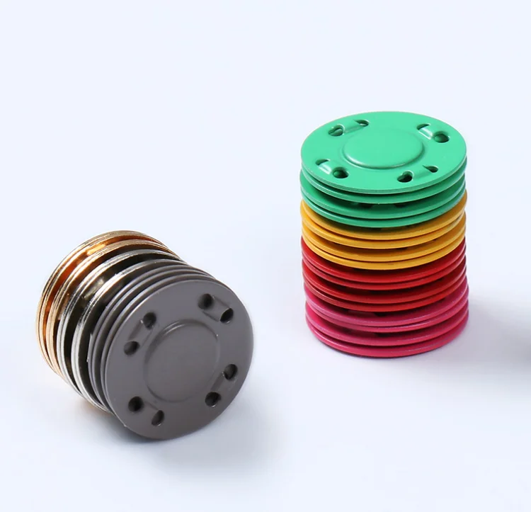 Coat magnetic button Hand stitched dress round metal hidden button eight hole press female  buttons for coat  bags Handbags