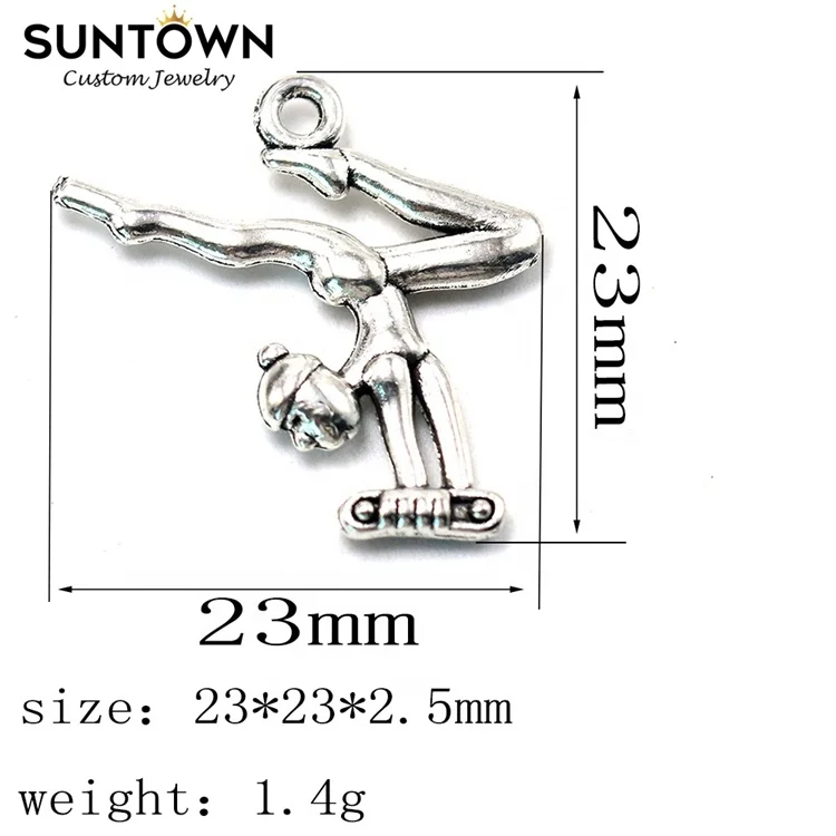 Suntown Fashion Accessory Athlete Man Sport Pendant Yoga Pendant Gymnast Pendant Charms Alloy Charms Wholesale Jewelry Findings