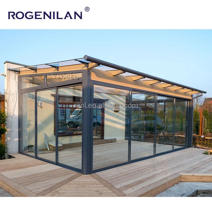 Rogenilan Sunroom индивидуальная Вилла из алюминиевого сплава закаленное стекло немой теплоизоляция открытый сад