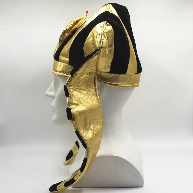HZM-24215 Gold Egyptian Pharaoh Hat Costume Parties Cosplay Halloween Party Costume Headgear