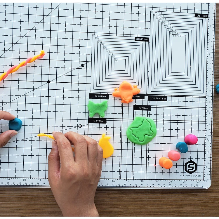 
Art supplies tempered Glass Cutting Mat Grid 