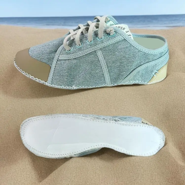 Unisex Sport Shoes Upper with Comfortable Fly Knit Denim Mesh Material Fashionable Vamp for Top Shoes for Woman and Man