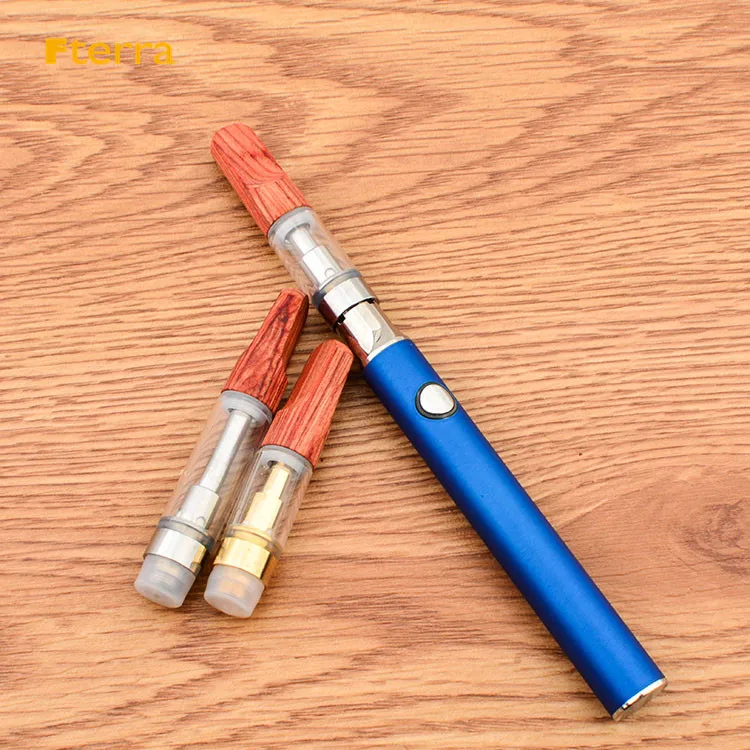Hot Selling Wood Tip .5 ml Vape Cartridge 510 Thread Cbd Ceramic 1.0ml wooden tip Cartridge
