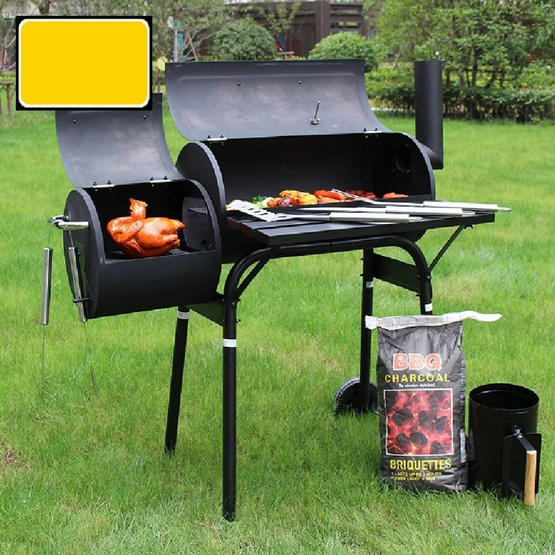 Outdoor Easily Assembled Courtyard Large Bbq Grill Patio Charcoal Oven Camping Mat Lamb Gourmet Party Bbq Grill Stove