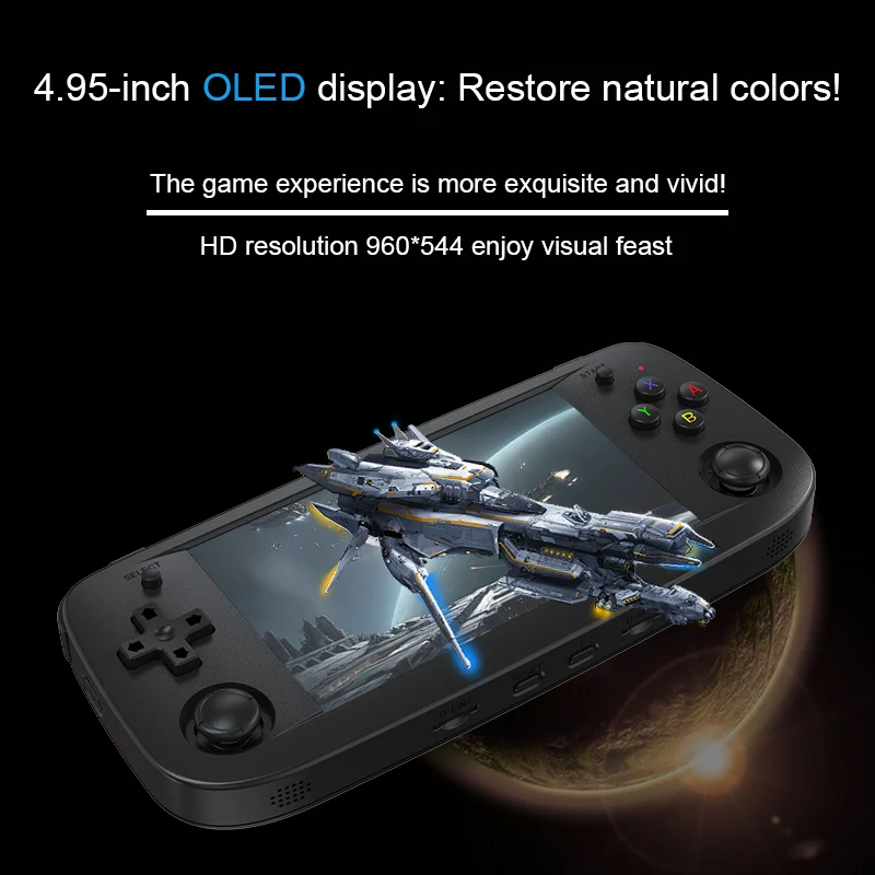 Anbernic RG503 Retro Video Game Console 4.95 Inch OLED Screen Linux System RK3566 Portable Game Player 5G Wifi