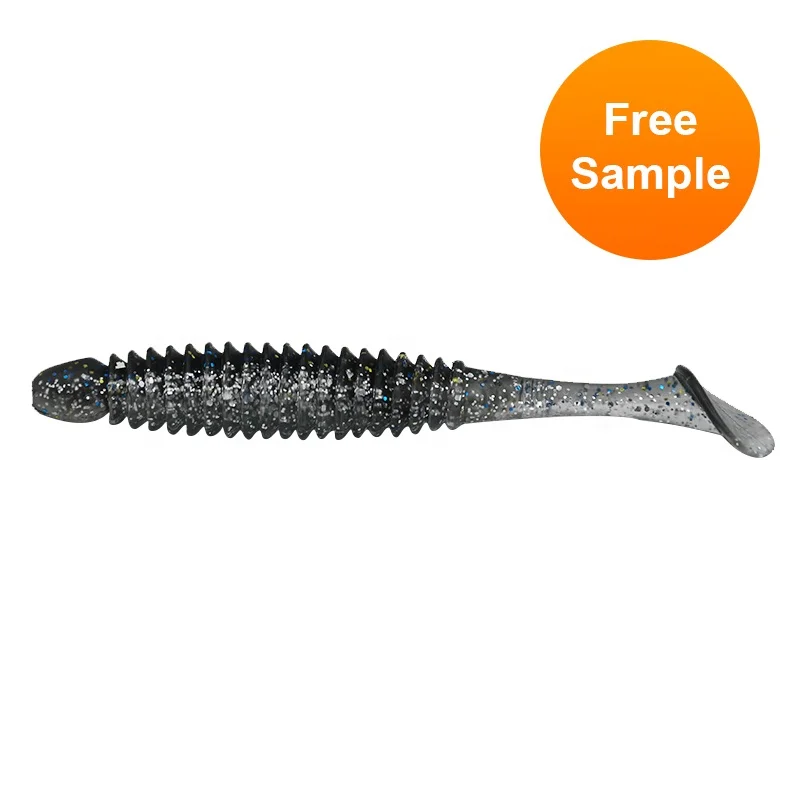 High quality New product sound beads PVC T tail fishing tackle lures soft baits