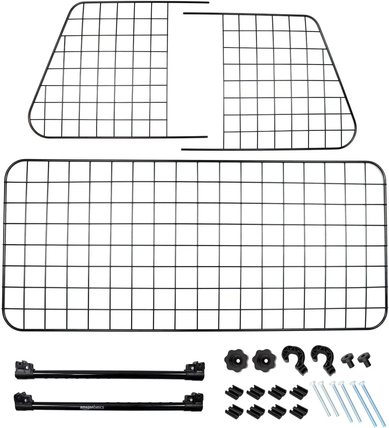 Rust-Proof Metal Mesh Vehicles Pet Divider Gate for Trunk Cargo Area Foldable for Easy Storage Car SUV Dog Barrier