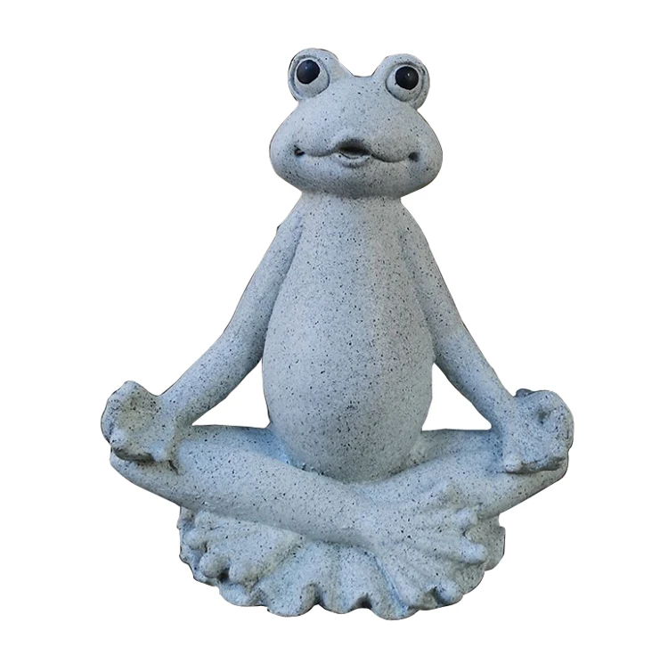 Wholesale resin Yoga Frog for Garden decoration Statues Boat Pose Frog garden frog statue