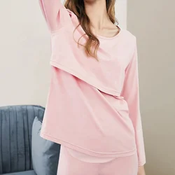 Plus size pregnant women autumn clothes long trousers postpartum breastfeeding pajamas