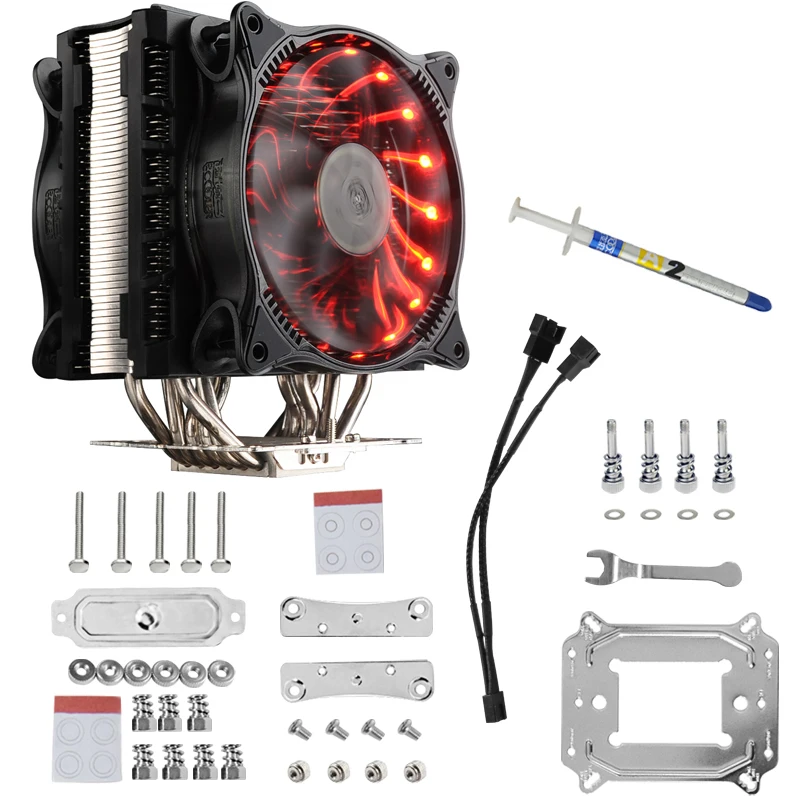 PCCOOLER in the east China sea ii CPU radiator more than six heat pipe/platform/smart RGB double fan/nicke