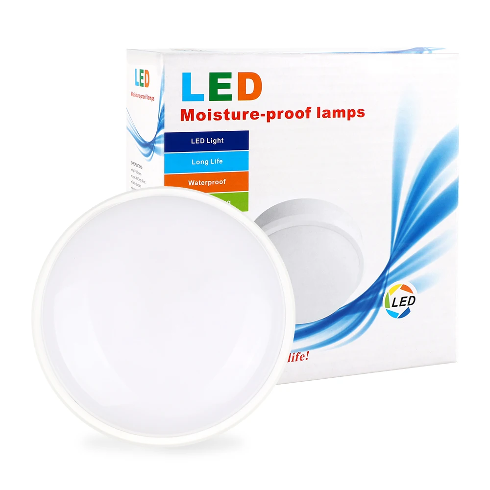 IP65 Outdoor Moisture Proof Ceiling Lamp 16W 20W Round Oval Square LED Moisture Proof Light