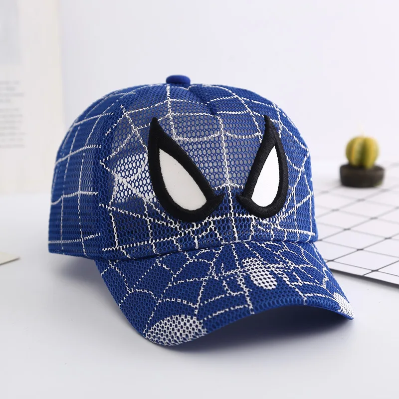 Manufacturer professional high quality Marvel cartoon movie character Spider man full mesh cap