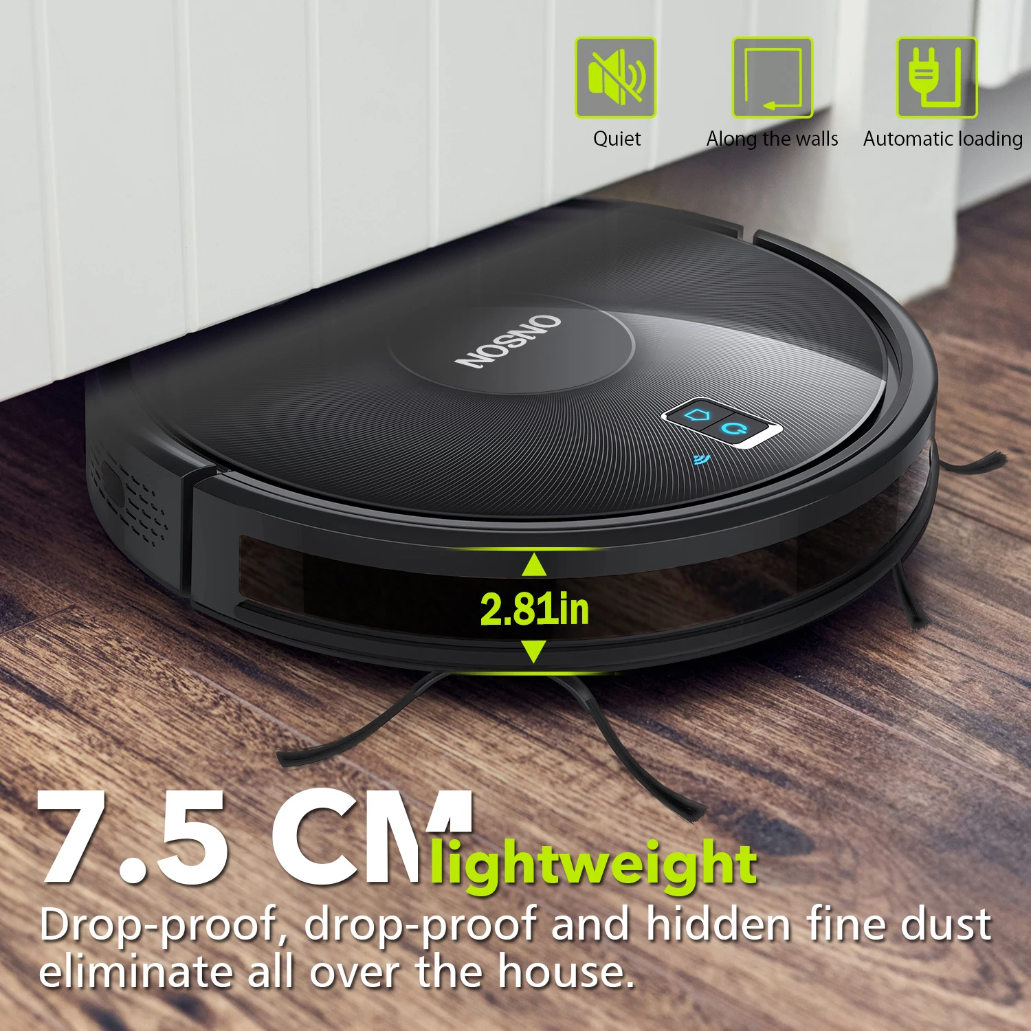GOOVI D382 Pro 2200Pa Slim Design Robot Vacuums Carpets Boost Intellect Self-Charging Vacuum Cleaner