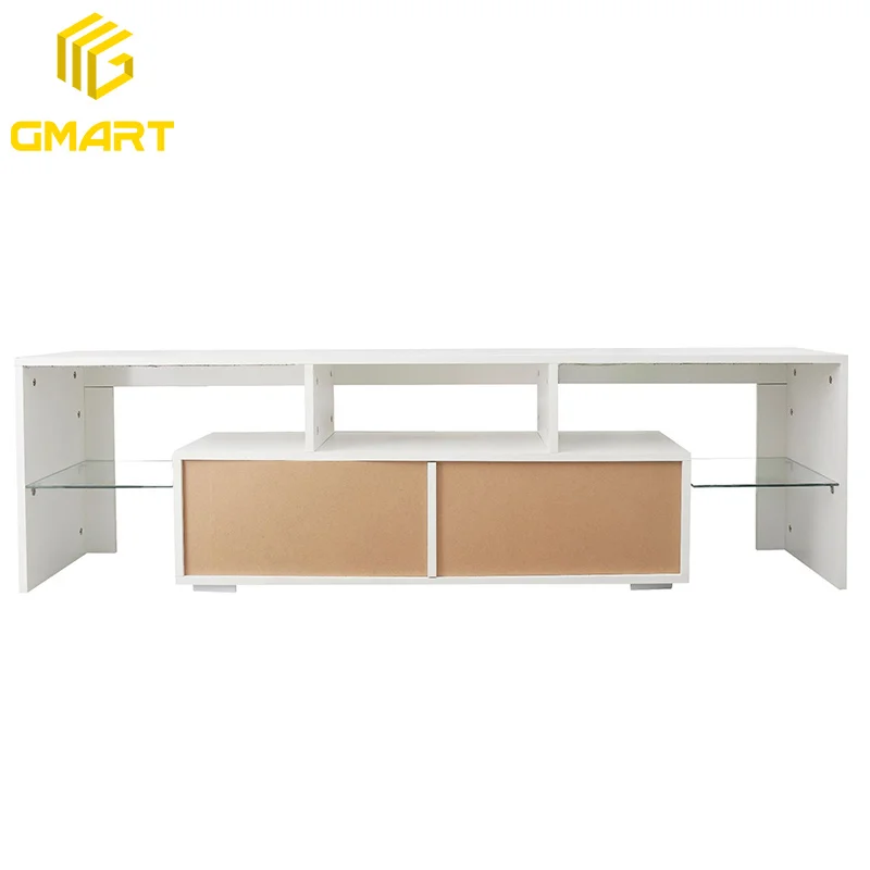 Недорогой арабский журнальный столик Gmart для развлечений в прямом эфире с текстурой древесины 210 см раздвижные двери из закаленного стекла медиахранилище