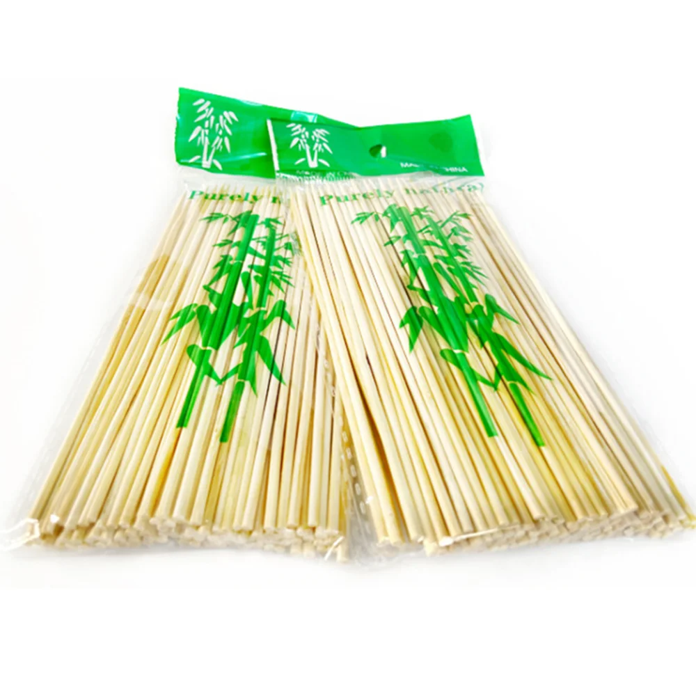 High Quality Eco Friendly Barbecue Round Disposable Skewer 2.5mm 25cm BBQ Bamboo Stick on Grill
