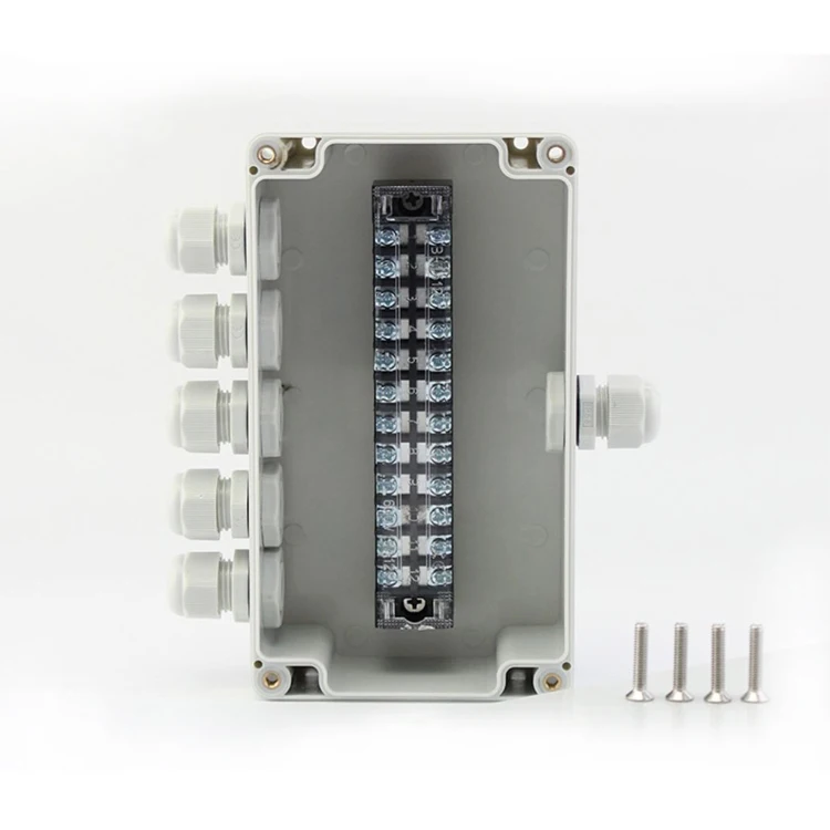 158x90x60mm with 6 M16 waterproof junction box outdoor cable connector with Terminal Block