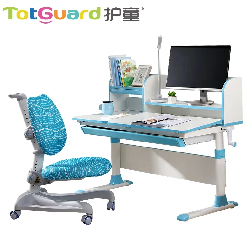 2021 Cheap Study Desk with Height Adjustable Modern Metal Stainless Steel Blue/red/wood Grey