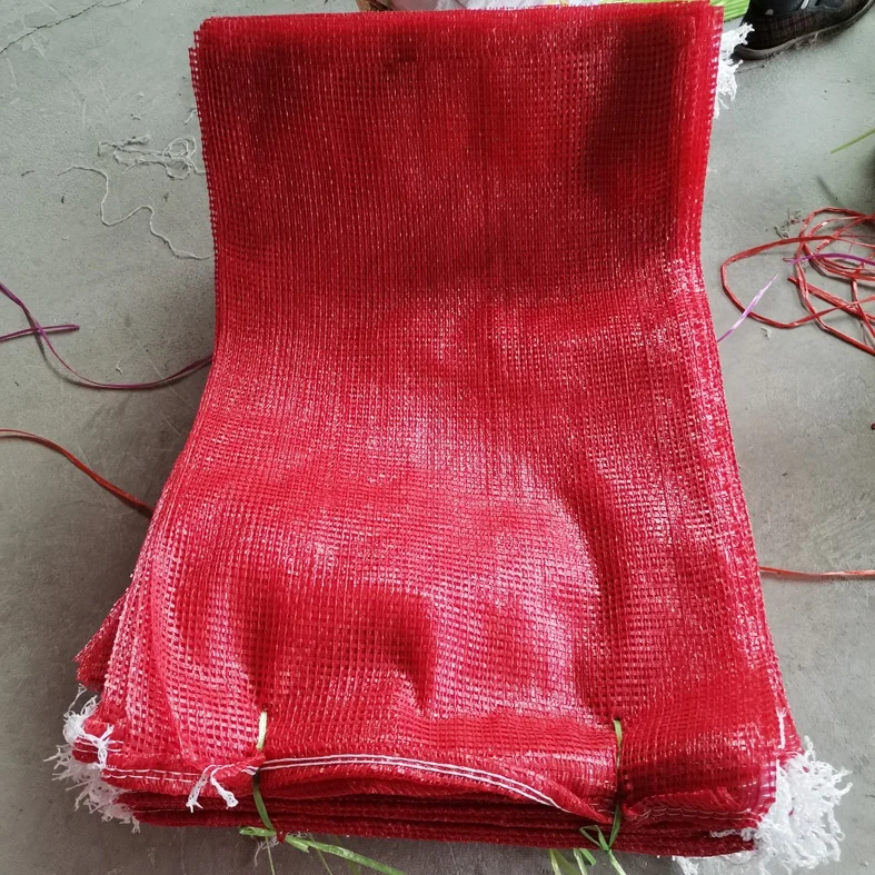 PE Onion Potato Packing Raschel Mesh Net Bag For Vegetables Fruits