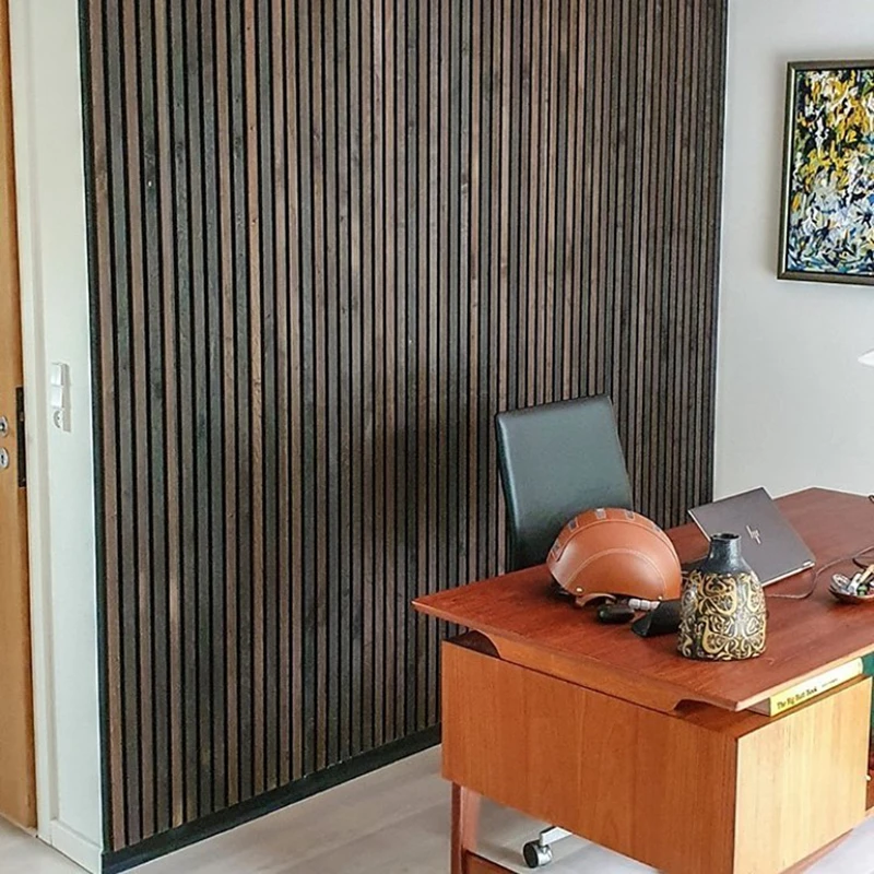 Decorative Flexible Wooden Mdf Oak Akupanels Board Slat Wood Panel Soundproof Wall Acoustic Panels