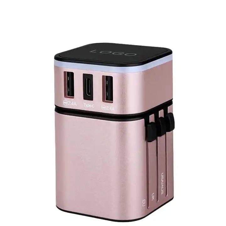 cantell 3400mA output multi plugs 3 USB charger power universal travel plug adapter for innovative corporate gifts