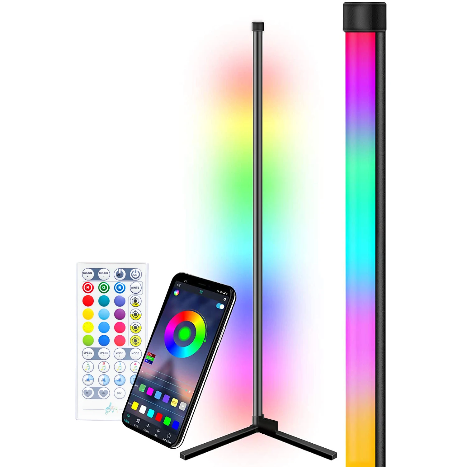 Прямая поставка современный светодиодный напольный светильник RGB для спальни меняющая цвет угловая подставка самый маленький угловой rgb напольные светильники