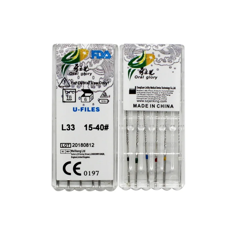 Root-Canal Filling Material dental Stainless Steel NITI  U Files To wash the root canal used with ultrasonic instruments