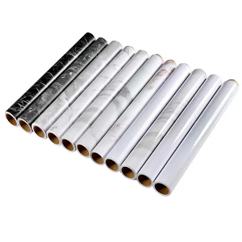 Marble wallpaper self-adhesive wall wardrobe cabinet furniture refreshing stovetop table waterproof kitchen oil oil sticker