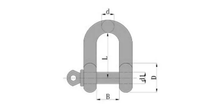 Free Forged European Type Shackle Dee Shackle Electro Galvanized Shackle Q235 Carbon Steel