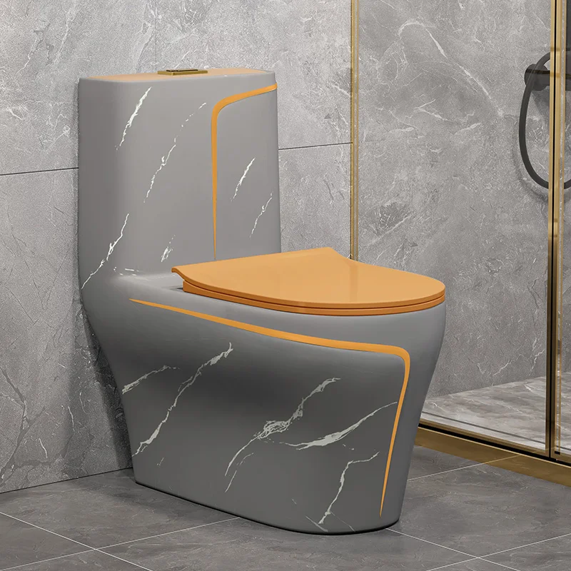 MEIYANI Stone Marble Design Rimless Flushing One Piece Toilet