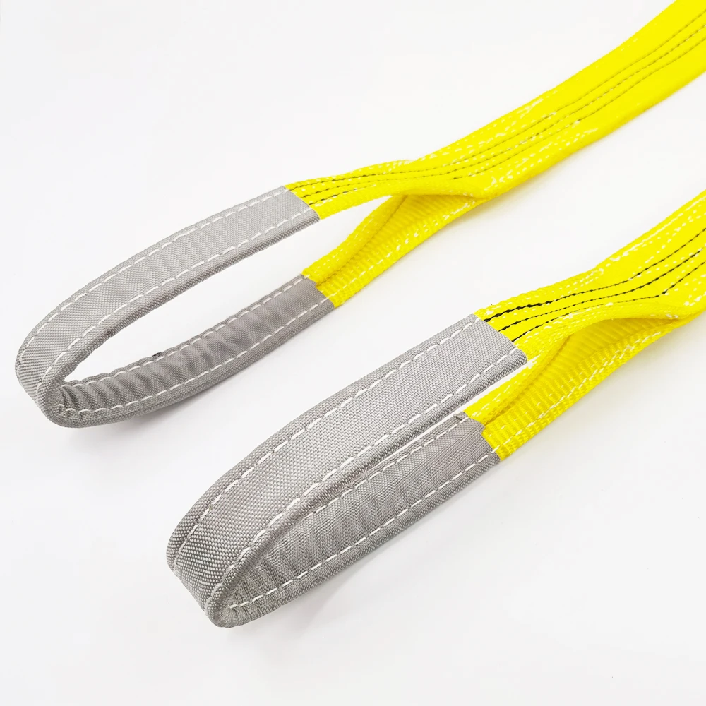 eye eye type soft round polyester flat synthetic webbing sling