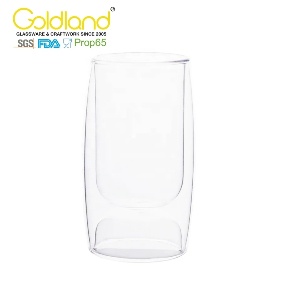 Unique Double Wall Cup Custom Creative Double Mouth Glass Cups Insulated Coffee Tea Water Mugs