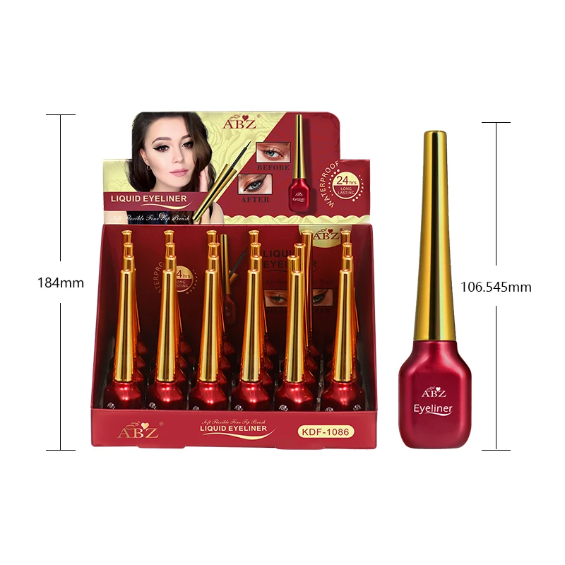 Private label  Eyeliner Waterproof Liquid Type Makeup Eye Liner Nature Long Lasting For Women Beauty Cosmetics