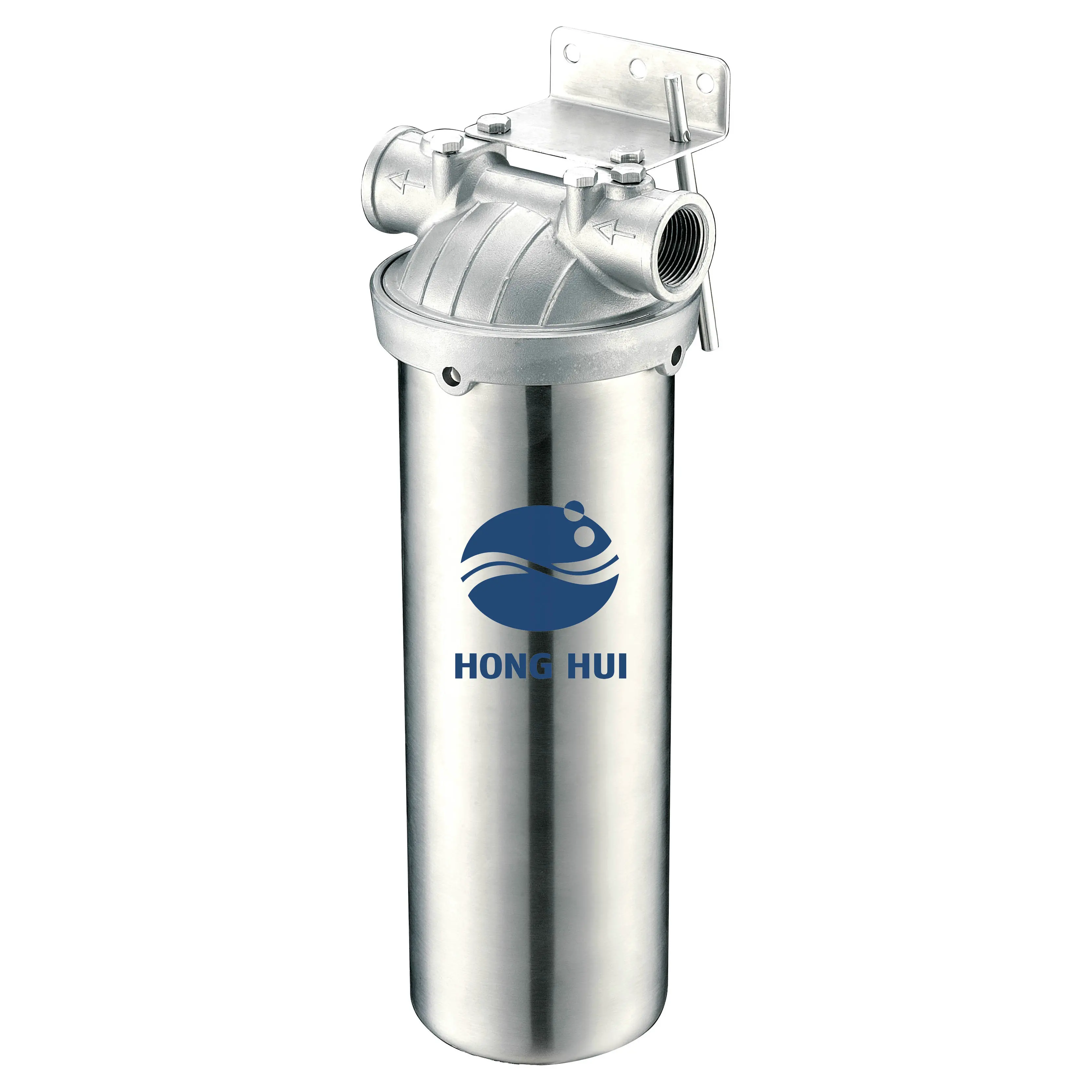 HONG HUI HQS-10B 10 Inch Household Stainless Steel Pre-filtration Water Purifier Water Filter Housing