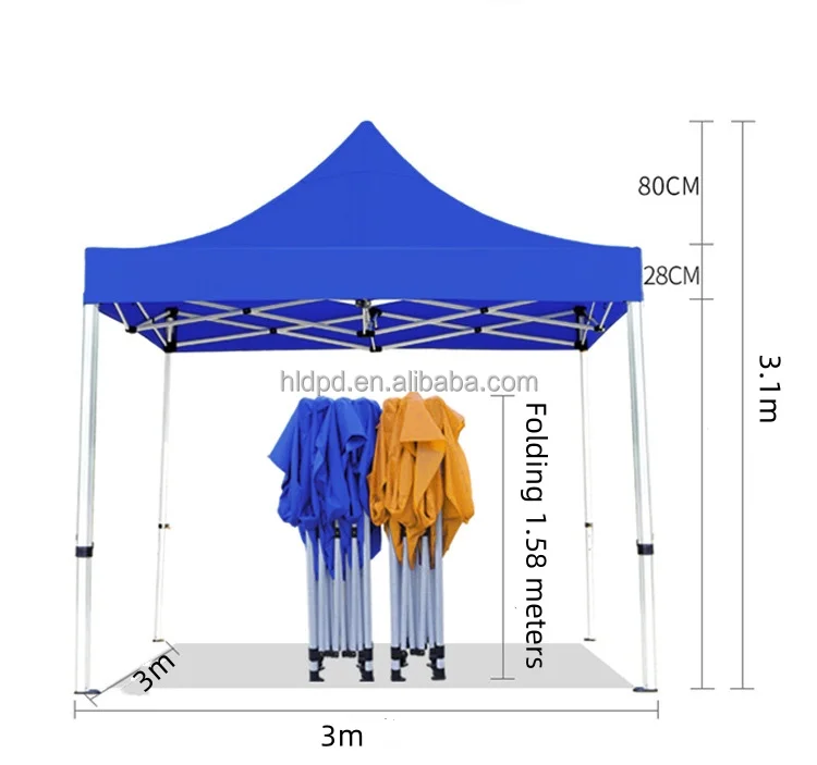 Steel architecture Custom Logo Printed Outdoor Advertising 3 x 6 Pop Up Canopy Tent For Events Display