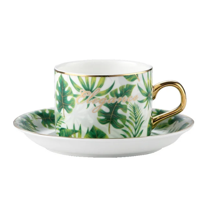 ceramic coffee cup and saucer set afternoon tea cup and saucer creative tea set without logo gift box coffee cup wholesa