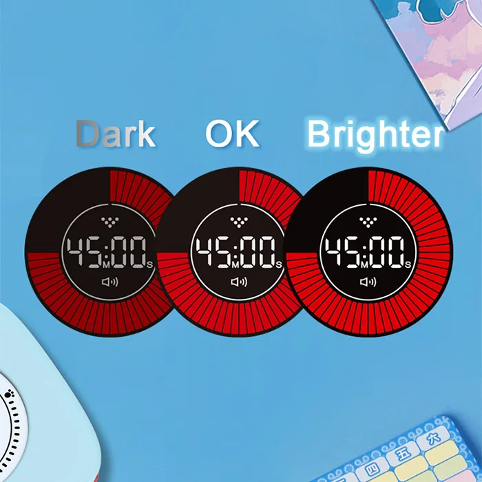 T26C Plastic Digital Visual Timer 60-Minute Counting Kitchen Cooking Home School Supplies Enhanced Studying Kitchen Timers