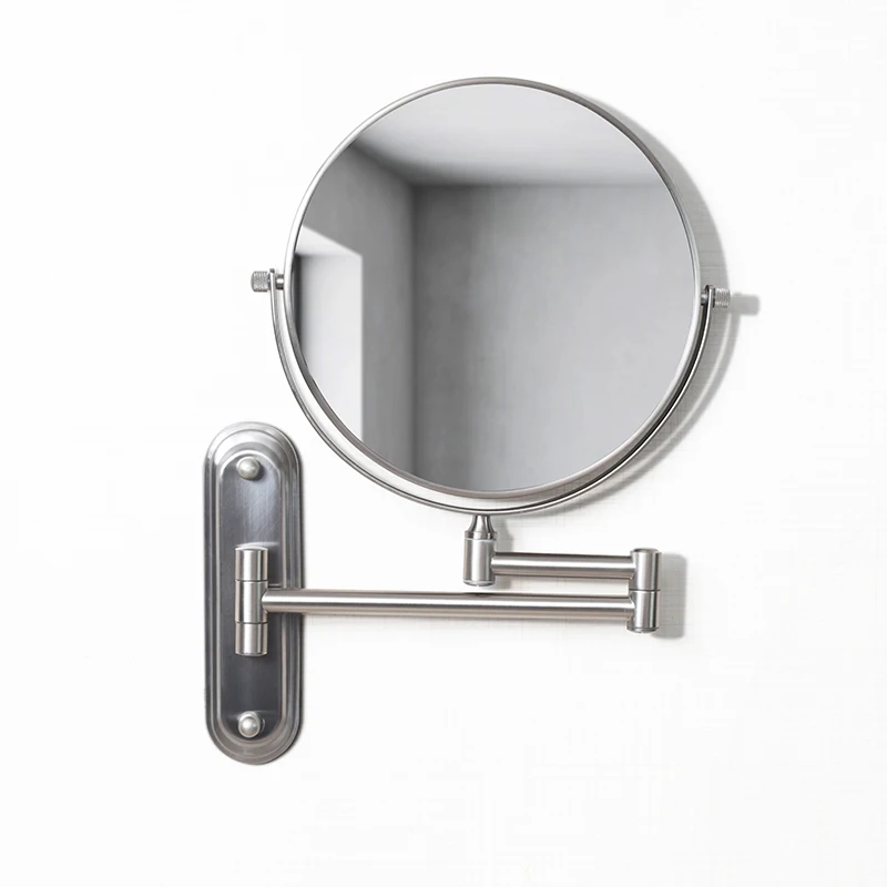 Norhs Wholesale Custom Size Bathroom Aluminum Frame Makeup Wall Mirror Round 360 Rotary Magnifying Mirrors