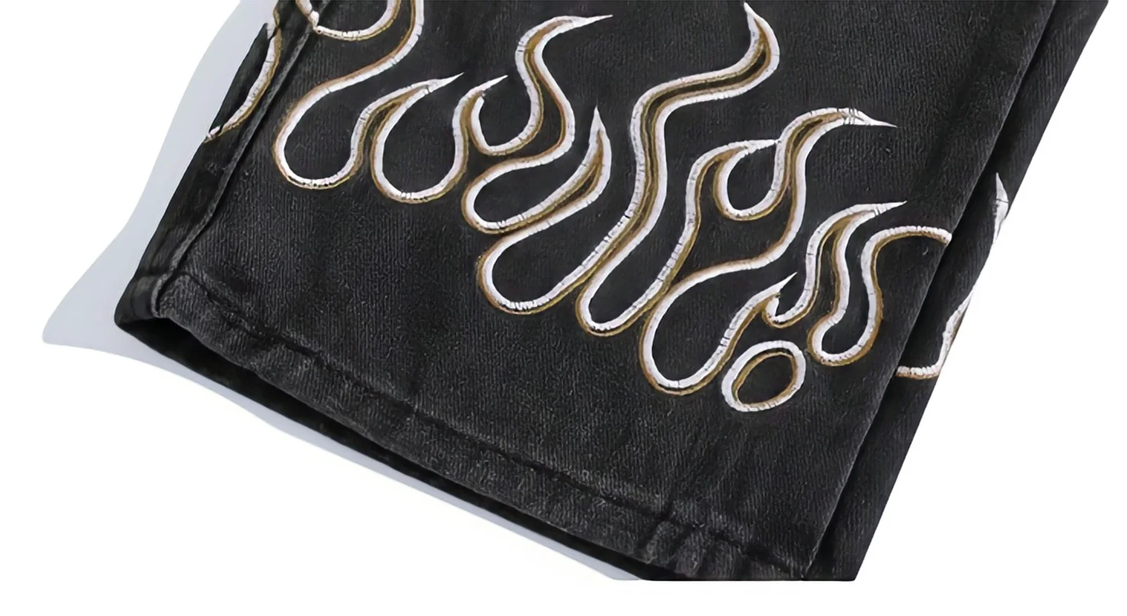 Custom Vintage Heavy Pure Cotton Pants Mens Streetwear Y2K Embroidered Unisex Jeans Straight Baggy Denim