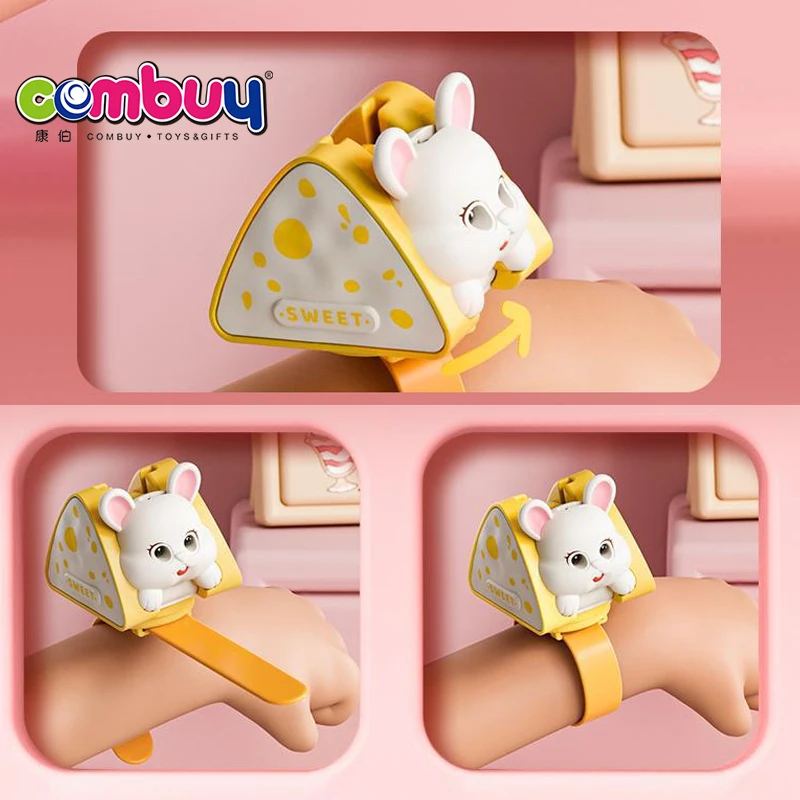 Dynamic projector chassis 360 rotating cute kids toy mini watch projection