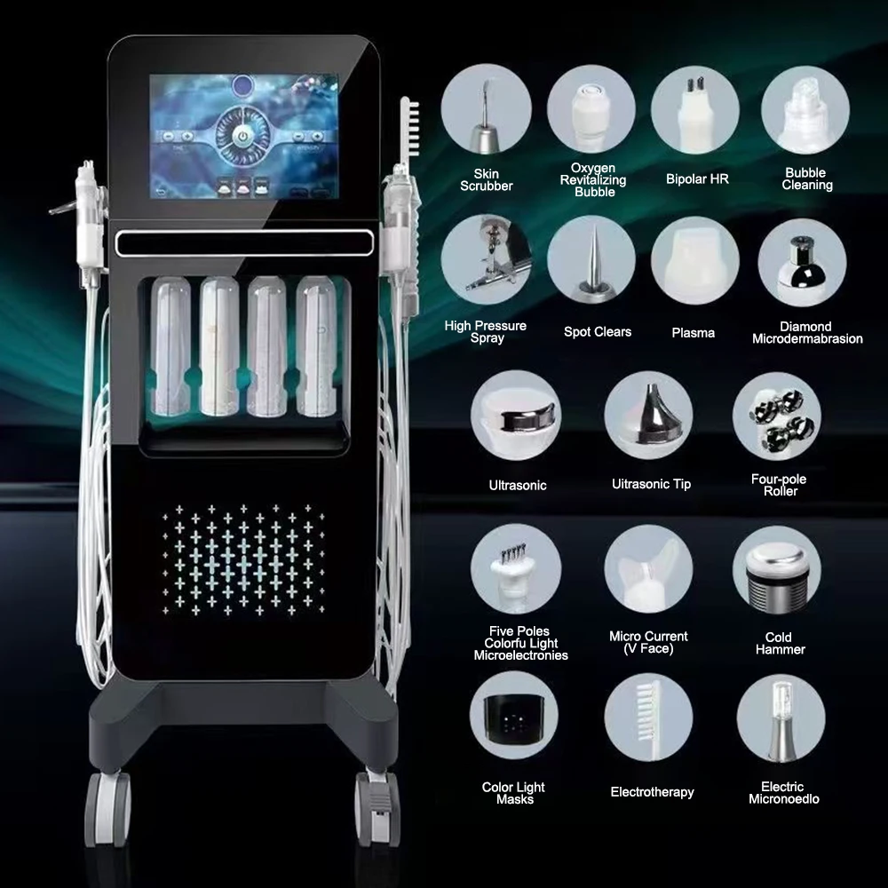 17-in-1  facial care Diamond Microdermabrasion Bubble Cleaning High Pressure Spray high quality facial oxygen machine
