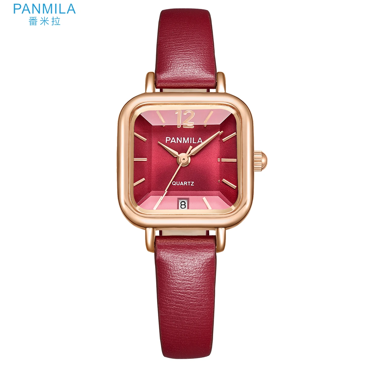 Guangzhou Watch Wholesale Market Lady Quartz Square Watches for Woman Gift Relogio Feminino