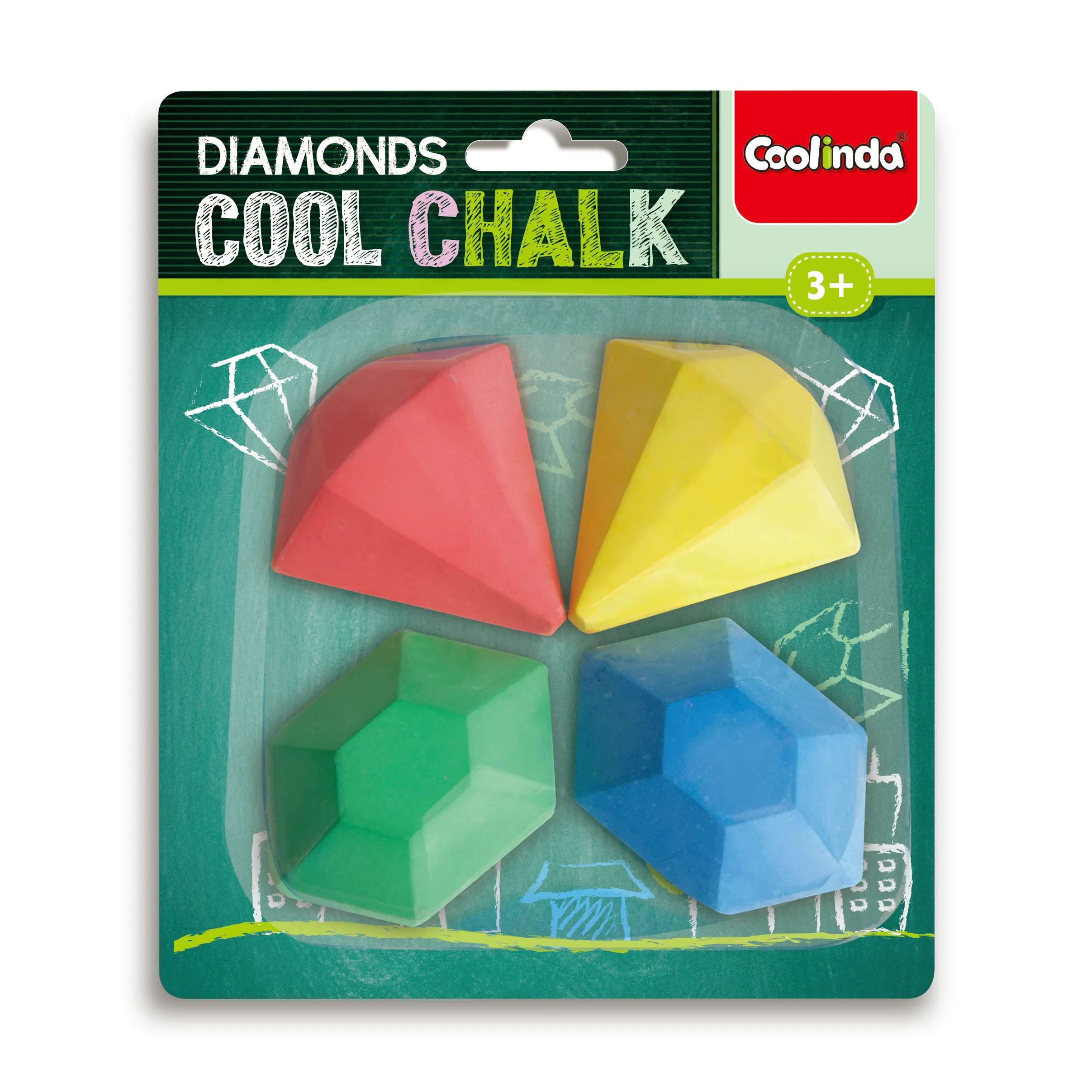 Coolinda Indoor Art Set Durable Non-mess Dust Free Diamond Sidewalk Chalk Set Cool Chalk