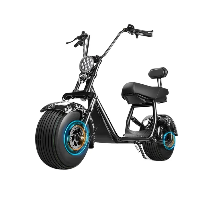High Quality  60V 1500W Two Seats Two Wheels fat tire Electric Scooters with 3 speed adjust function