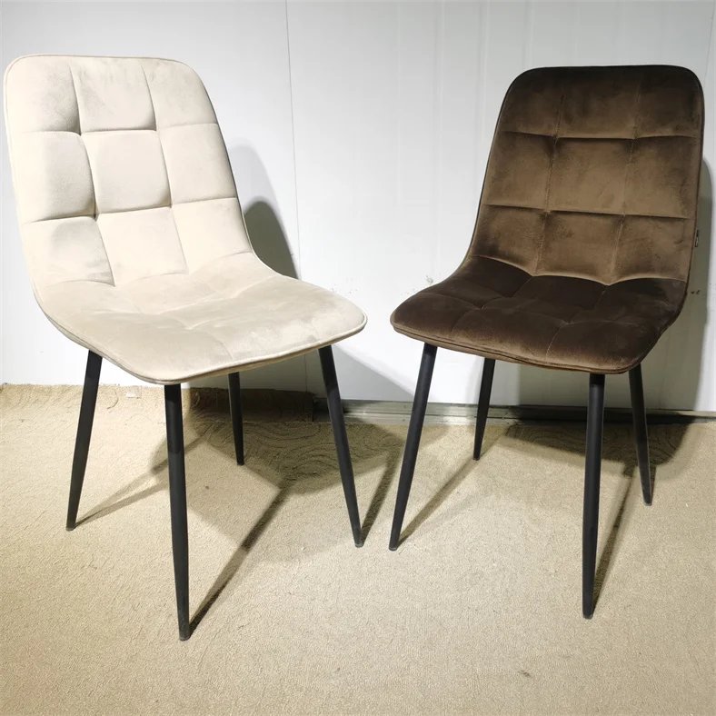 Made in China Cheap Free Sample Kitchen Furniture Chair Modern Fabric Velvet Chairs for Dining Room