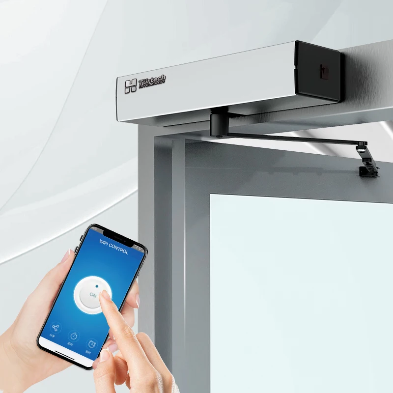 Turtech & Doortec sw100Удобная современная домашняя интеллектуальная автоматическая распашная дверь